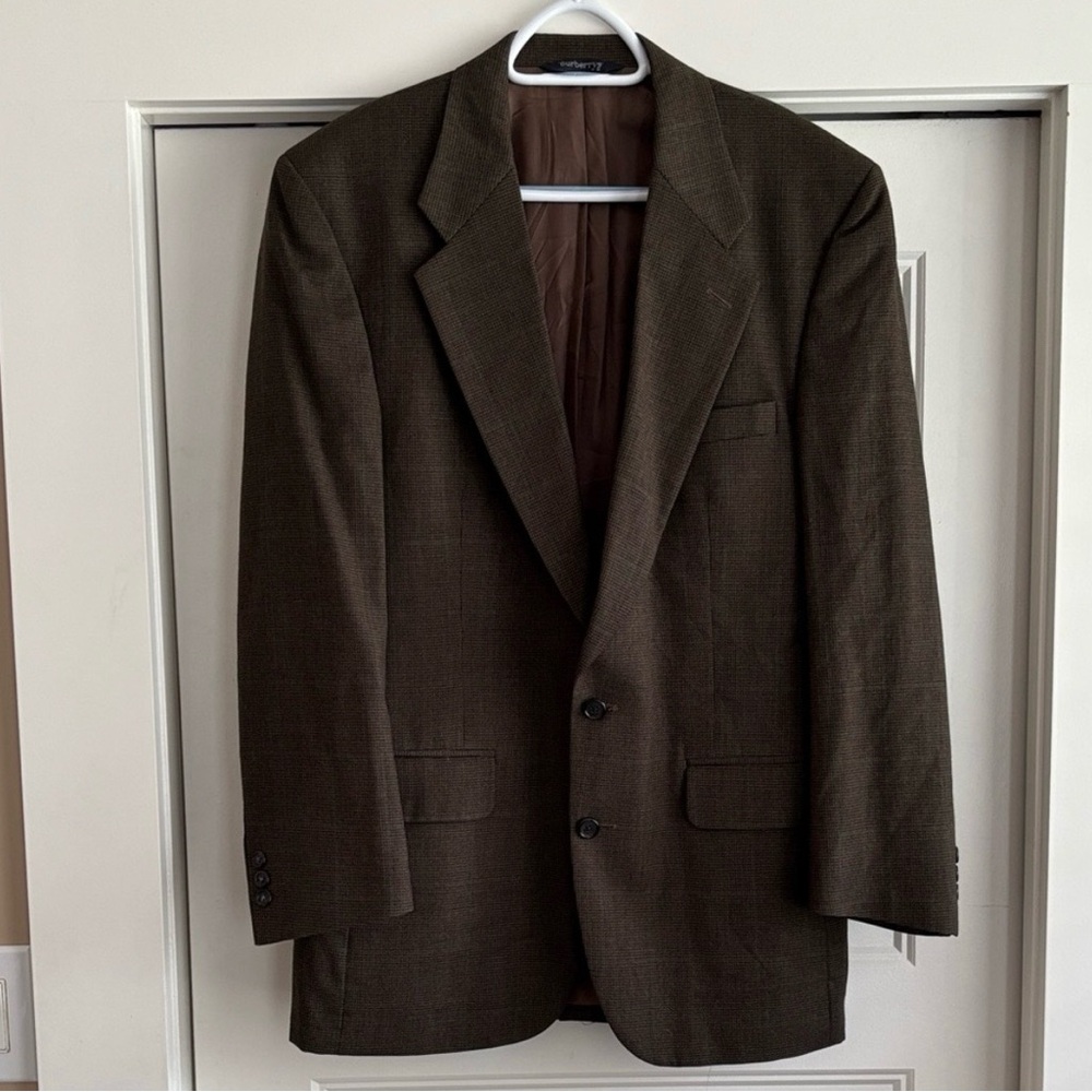 Vintage Burberry Dark Brown Men's Blazer